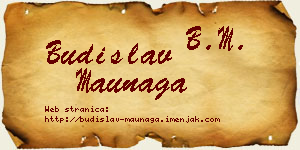 Budislav Maunaga vizit kartica
